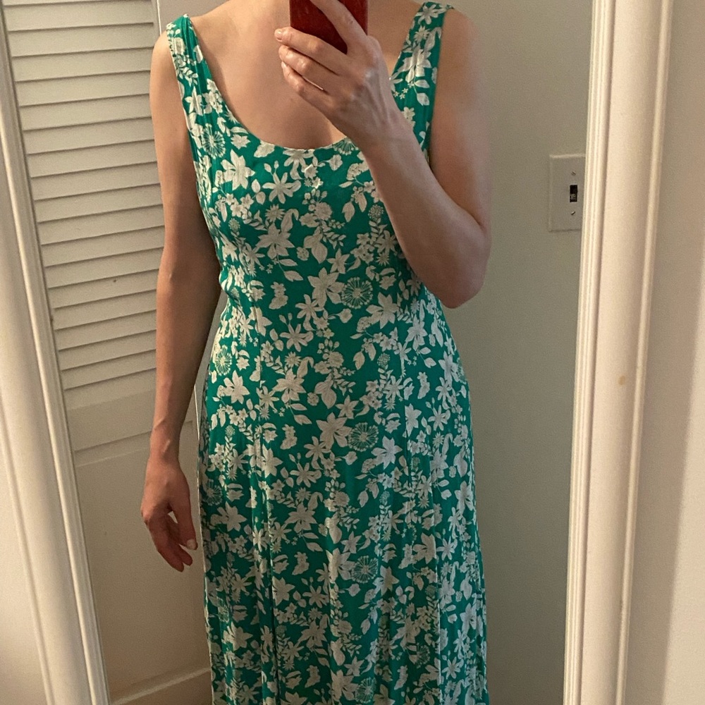 ZARA floral back knot details dress, sz L